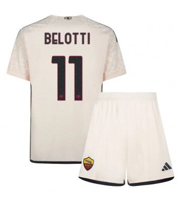 AS Roma Andrea Belotti #11 Koszulka Wyjazdowych Dziecięca 2023-24 Krótki Rękaw (+ Krótkie spodenki)